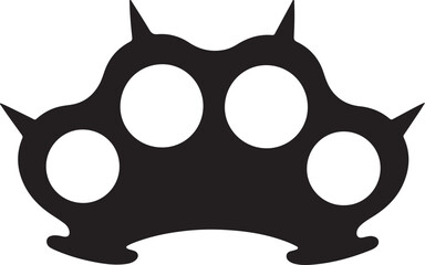 Steel Brass Knuckles Logo Vector