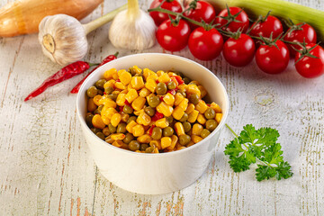 Mexican vegetable mix - corn, pepper and peas