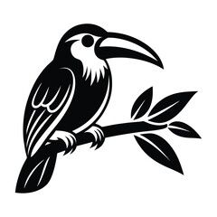 Obraz premium toucan silhouette vector illustration