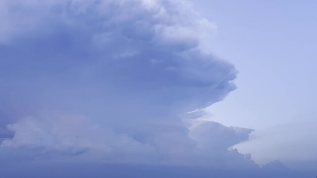 Thunderstorm flashes at the sky, with multiple bolts of lightning