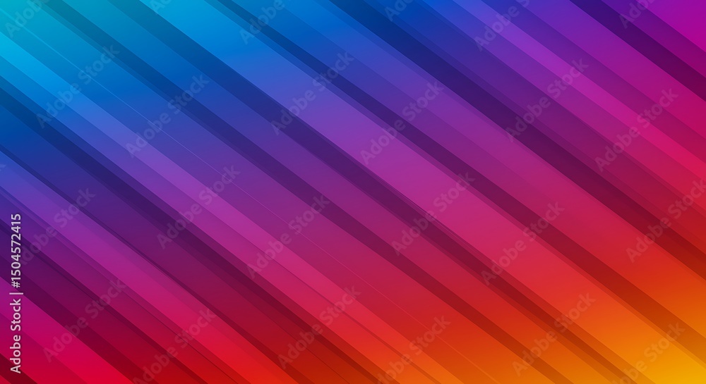 Poster diagonal color spectrum lines creating an abstract and dynamic design
