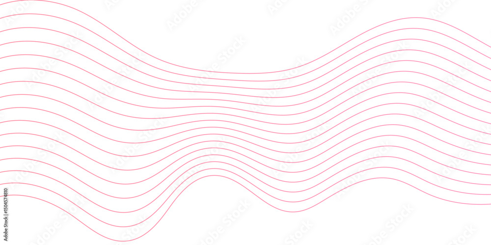 Poster blue wavy ocean flowing dynamic lines isolated on transparent background. abstract colorful wave lin