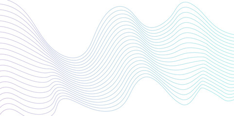 blue wavy ocean flowing dynamic lines isolated on transparent background. Abstract colorful wave line transparent background modern stream. curvy abstract art lines for decoration, flowing water lines