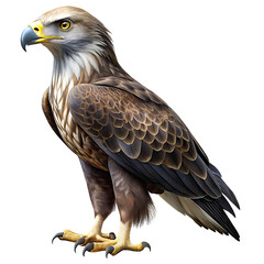Obraz premium Majestic eagle bird of prey isolated on a white background png