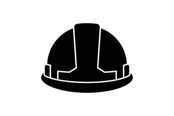 Black and white construction worker helmet