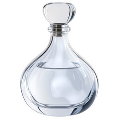 Elegant Clear Glass Perfume Decanter with Simple Stopper