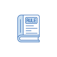 Rule icon design with white background stock illustration