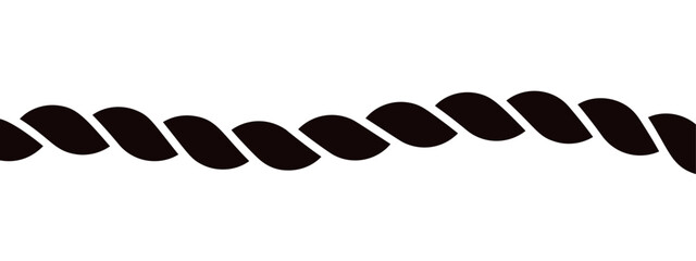 Nautical rope circular shape with sailor knot and anchor detail. Flat vector illustration isolated on white background.