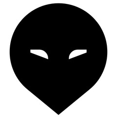 alien icon, face, vector