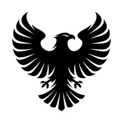 Bold Eagle Emblem with Outstretched Wings 