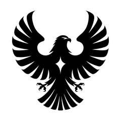 Elegant Eagle Silhouette with Star Design
