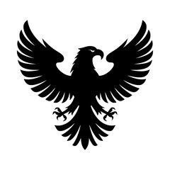 Powerful Eagle Silhouette in Flight