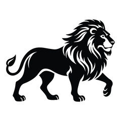 Obraz premium Silhouette of lion vector clipart 