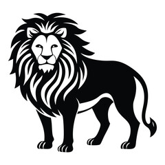 Fototapeta premium Silhouette of lion vector clipart 