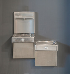 drinking water fountain station inside the building