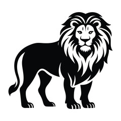 Obraz premium Silhouette of lion vector clipart 