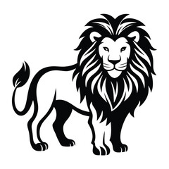 Obraz premium Silhouette of lion vector clipart 