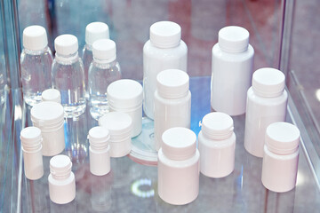 Plastic bottles for medicines and chemicals