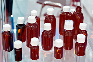 Plastic bottles for medicines and chemicals