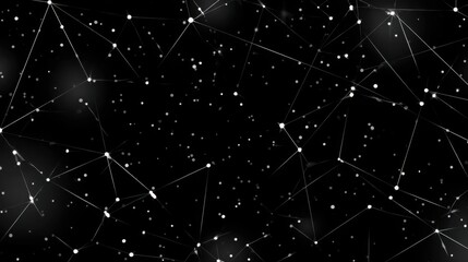 Fototapeta premium Astronomy background abstract stars geometric constellations dark background minimalist stylish design silver lines dots