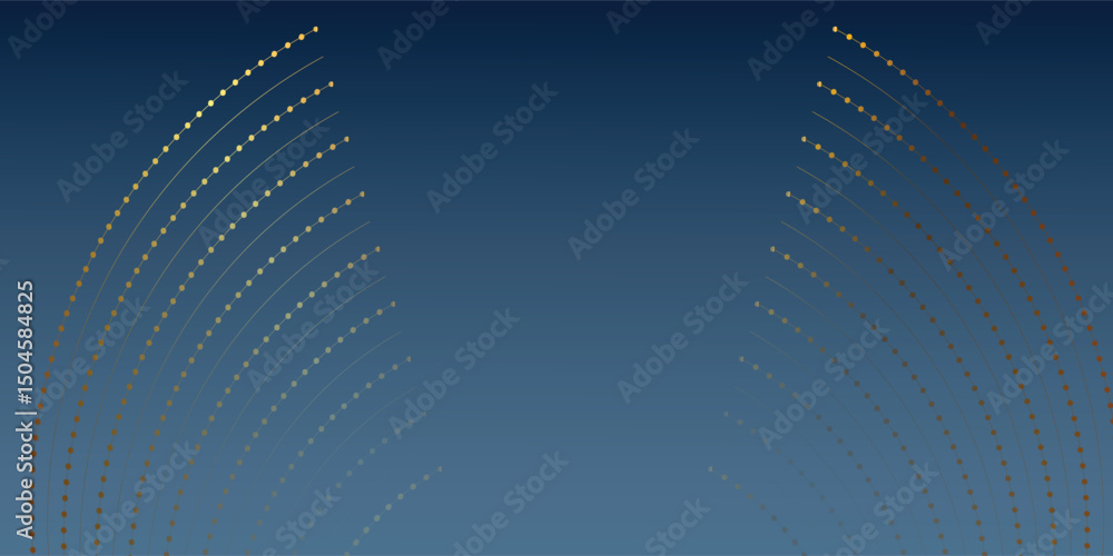 Poster abstract design with golden lines on a navy background. this image features a sophisticated abstract