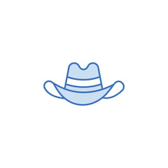 Cowboy Hat icon design with white background stock illustration