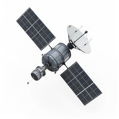 Detailed illustration of a space satellite.