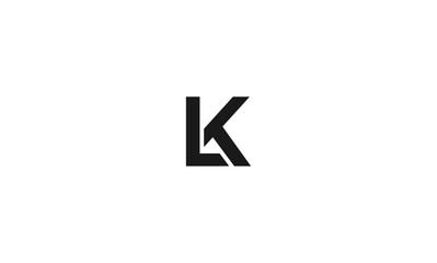 LK initial letters, monogram logo