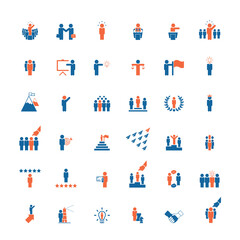Fototapeta premium Leadership icons set