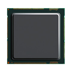 Fototapeta premium cpu processor isolated on transparent background