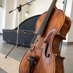 violin and bow on white background , violin 