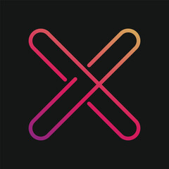 X letter Logo vector X logo Mark Vibrant Gradient
