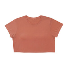 Dusty Rose Cropped TShirt Short Sleeves, Casual Style, Summer Apparel.