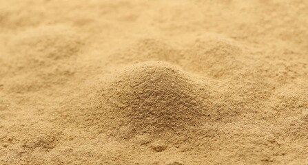 aloe vera organic powder pile background and texture, side view	