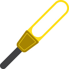 Illustration of a Handheld Metal Detector, Prevention Security Tool