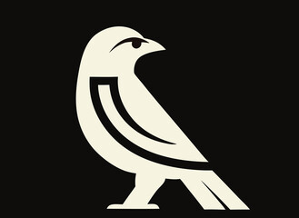 Two Stylised Birds with Foliage, One Teal and One Yello,w Standing on a White Backgrou,nd Representing Nature and Peace