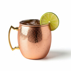 Classic Moscow Mule in Copper Mug with Lime