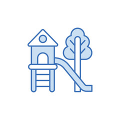 Playground icon design with white background stock illustration