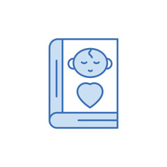 Fototapeta premium Baby Book icon design with white background stock illustration