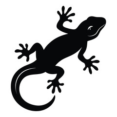 Naklejka premium Silhouette of a gecko vector clipart 