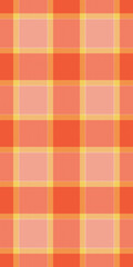 Vibrant coral and peach plaid pattern.  Perfect for textile design, fashion, websites, or packaging. This cheerful, summery texture evokes warmth and energy.