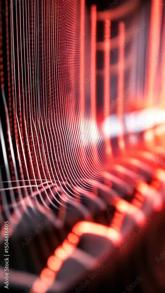 Aufkleber rhythmic sound waves generate abstract visuals that pulse with vibrant energy. vertical.