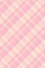 Soft pastel pink and cream diagonal plaid pattern.  Perfect for backgrounds, textiles, packaging, or feminine designs.