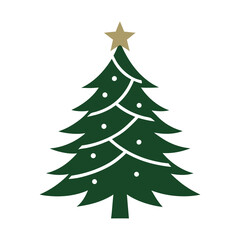 christmas tree silhouette vector illustration