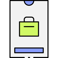 Obraz premium Online shopping single icon vector illustration