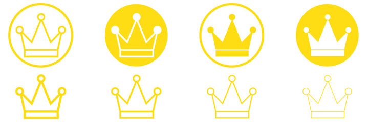 Crown icon set. crown vector icon