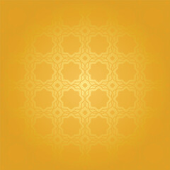 Golden Islamic Pattern Arabesque Oriental Mosque Geometric Pattern