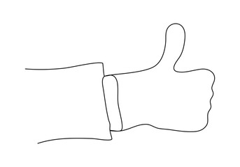 Palm, one line drawing vector illustration.