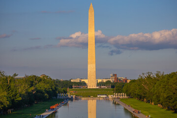 Washington Monument at dusk