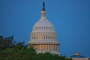 US Capitol at dusk